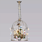 Люстра в виде клетки с цветами Flower Cell варинант исполнения - 3 | Loft Concept в Волгограде