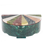 Шкатулка с мозаикой из натурального камня змеевик Stone Casket варинант исполнения - 1 | Loft Concept в Волгограде