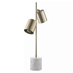 Настольная лампа золотистая на белом мраморном основании Streams of Light варинант исполнения - 3 | Loft Concept в Волгограде