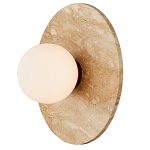 Бра в виде диска с плафоном из матового белого стекла Marble Glow варинант исполнения - 2 | Loft Concept в Волгограде