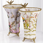 Декоративная ваза из фарфора с бронзовыми вставками Eden Garden варинант исполнения - 6 | Loft Concept в Волгограде