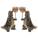 Подсвечник в виде дракона Dragon candlestick Green Gold Brown L or R варинант исполнения - 1 | Loft Concept в Волгограде
