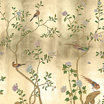 Обои ручная роспись Badminton Deep Rich Gold gilded paper варинант исполнения - 2 | Loft Concept в Волгограде