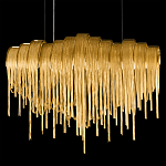 Люстра подвесная с металлическими цепочками и изогнутыми металлическими дугами 72 см Atlantis Chain варинант исполнения - 17 | Loft Concept в Волгограде