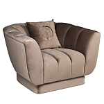 Дизайнерское кресло мягкое из серого велюра Serenity варинант исполнения - 1 | Loft Concept в Волгограде