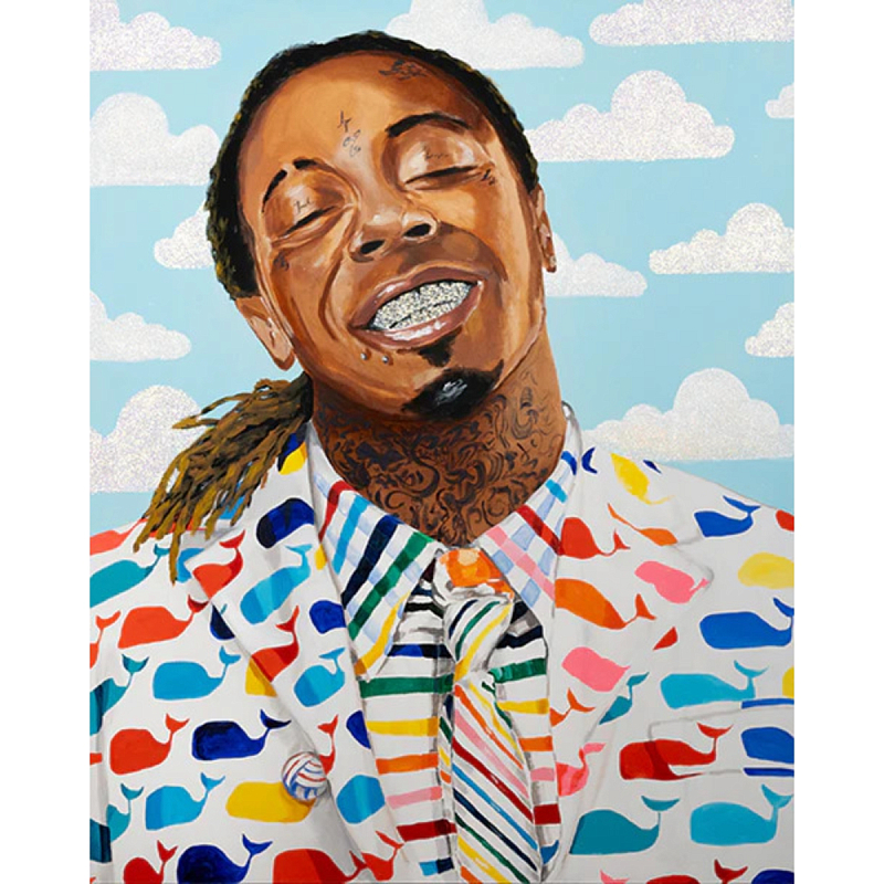 Картина Lil Wayne With Thom Browne Whale Print Jacket Мульти в Волгограде | Loft Concept 