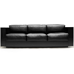 Дизайнерский кожаный диван черный Poltronova Saratoga Sofa варинант исполнения - 2 | Loft Concept в Волгограде