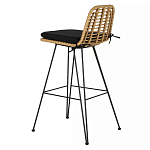 Стул барный с ротанговым плетением Half Bar Chair with Wicker без подлокотников варинант исполнения - 1 | Loft Concept в Волгограде