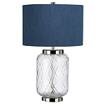 Настольная лампа с цилиндрическим абажуром и прозрачным стеклянным основанием Quintiesse варинант исполнения - 7 | Loft Concept в Волгограде