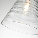 Подвесной светильник с прозрачным рельефным стеклянным плафоном в форме конуса Feiss варинант исполнения - 3 | Loft Concept в Волгограде