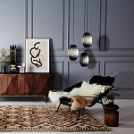 Подвесной светильник вертикальной овальной формы украшенный белыми круглыми бусинами Gradient Oval Pendant Lamp White варинант исполнения - 4 | Loft Concept в Волгограде