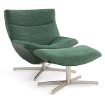 Кресло вращающееся с подставкой для ног зеленое Verdante варинант исполнения - 1 | Loft Concept в Волгограде