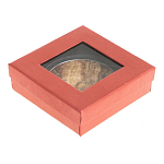 Зеркало карманное складное круглое из натурального камня Оникс в подарочной упаковке Silver Stone Mirrors варинант исполнения - 4 | Loft Concept в Волгограде