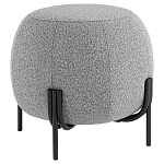 Пуф в ткани букле серого цвета Pikelet варинант исполнения - 1 | Loft Concept в Волгограде