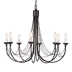 Люстра черного цвета ручной работы с канделябрами и переплетенной проволочной драпировкой Elstead Lighting варинант исполнения - 5 | Loft Concept в Волгограде