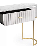 Консоль овальная на золотистых фигруных ножках Wall Console варинант исполнения - 3 | Loft Concept в Волгограде