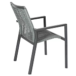 Стул темно-серый с высокой плетеной спинкой и сиденьем Braided Strength варинант исполнения - 3 | Loft Concept в Волгограде