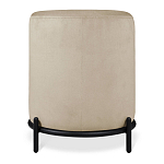 Банкетка овальная бежевый велюр на 4-х металлических ножках черного цвета SANJAY варинант исполнения - 3 | Loft Concept в Волгограде