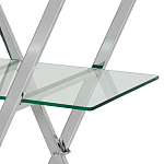 Стеллаж со стеклянными полками на стальном каркасе X-ray варинант исполнения - 4 | Loft Concept в Волгограде