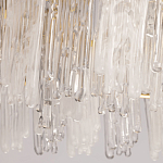 Люстра круглая с прозрачными стержнями разной длины Textured Glass Chandelier варинант исполнения - 8 | Loft Concept в Волгограде