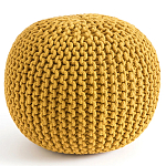 Круглый вязаный пуф Yellow Knitted Ball Pouf варинант исполнения - 1 | Loft Concept в Волгограде