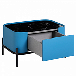 Тумба прикроватная чёрно-голубая с  ящиком Blue Cabinet варинант исполнения - 2 | Loft Concept в Волгограде