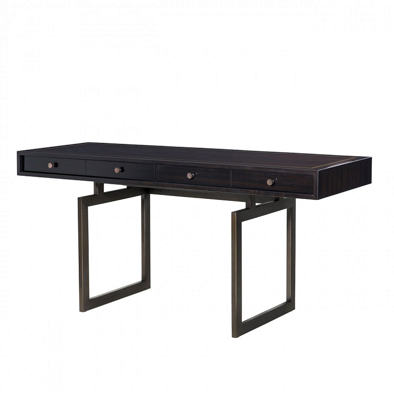 Рабочий стол Eichholtz Desk Executive Темная бронза Черный Коричневый Рабочий стол Eichholtz Desk Executive Темная бронза Черный Коричневый в Волгограде | Loft Concept
