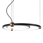 Люстра подвесная светодиодная черный металл Ring Horizontal варинант исполнения - 1 | Loft Concept в Волгограде