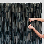 Современное Объемное Панно на стену Horizontal rhythmic waves варинант исполнения - 2 | Loft Concept в Волгограде