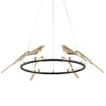 Подвесной светильник с декором в виде птиц Birds Ring Hanging Lamp варинант исполнения - 1 | Loft Concept в Волгограде
