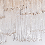 Люстра подвесная прямоугольная из рифленого стекла Fluted Glass Chandelier варинант исполнения - 1 | Loft Concept в Волгограде