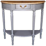 Полукруглая консоль в стиле прованс серая Margery Provence Grey Console варинант исполнения - 1 | Loft Concept в Волгограде