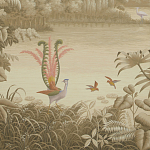 Обои ручная роспись Le Brésil Amarelo Sepia варинант исполнения - 3 | Loft Concept в Волгограде