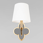 Бра с белым текстильным абажуром и фигурным основанием с зеркальной вставкой Vitorino варинант исполнения - 5 | Loft Concept в Волгограде