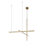 Люстра с 3-мя  пересекающимися цилиндрическими плафонами на тонких тросах Trumpet tube варинант исполнения - 2 | Loft Concept в Волгограде