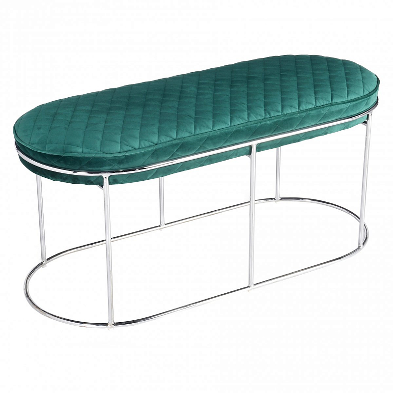 Банкетка Bench Emerald Серебряный Изумрудный Банкетка Bench Emerald Серебряный Изумрудный в Волгограде | Loft Concept