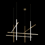 Люстра с 8-ю пересекающимися цилиндрическими плафонами на тонких тросах Trumpet tube варинант исполнения - 7 | Loft Concept в Волгограде