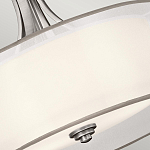 Люстра подвесная с двойным круглым плафоном из органзы и матового стекла Kichler варинант исполнения - 3 | Loft Concept в Волгограде