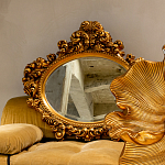 Зеркало настенное золотое с ажурным резным орнаментом Classic Ornament Mirror варинант исполнения - 3 | Loft Concept в Волгограде