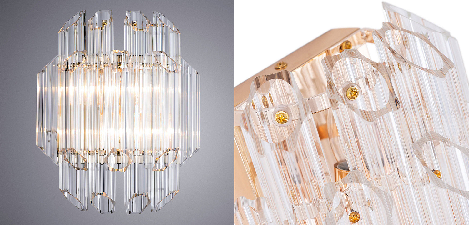 Бра Hexagon Tube Light Crystal wall lamp Бра Hexagon Tube Light Crystal wall lamp - Loft-Concept в Волгограде