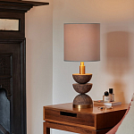 Настольная лампа с белым цилиндрическим абажуром на фигурном основании из полусфер Bewitchment варинант исполнения - 1 | Loft Concept в Волгограде