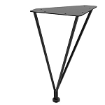 Стол журнальный c коричневой круглой столешницей на четырех черных ножках Charm Coffee Table варинант исполнения - 3 | Loft Concept в Волгограде