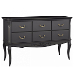 Консоль черная из массива бука с ящиками в стиле прованс Black Provence варинант исполнения - 1 | Loft Concept в Волгограде