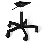 Стул с мягкой бирюзовой обивкой из велюра и подъемно-поворотным механизмом на черных колесиках Harper Turquoise варинант исполнения - 3 | Loft Concept в Волгограде