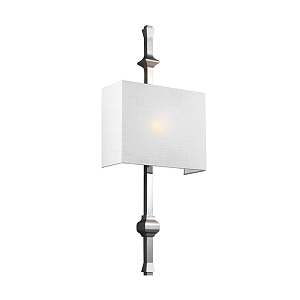 Бра с прямоугольным тканевым абажуром белого цвета Feiss