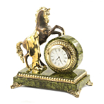 Часы настольные бронзовые с декором в виде коня Horse Stone Clock варинант исполнения - 4 | Loft Concept в Волгограде