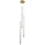 Подвесной светильник с плафонами в виде шаров из акрила Pearls Suspension Brass Cascade Hanging Lamp варинант исполнения - 1 | Loft Concept в Волгограде