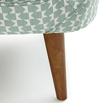 Кресло светло-бирюзовое с принтом Pauley Light Turquoise Armchair варинант исполнения - 4 | Loft Concept в Волгограде