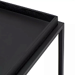 Тумба чёрная на колёсах Cabinet on Wheels варинант исполнения - 4 | Loft Concept в Волгограде