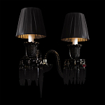 Бра с двумя черными абажурами и декоративными подвесками Lustre Reverie варинант исполнения - 3 | Loft Concept в Волгограде